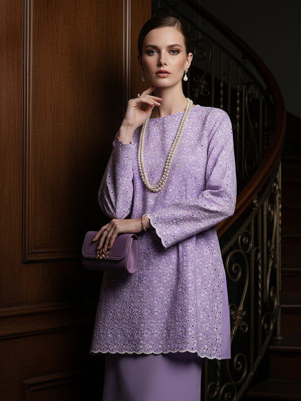 BAJU KURUNG MODEN ERENA (PURPLE)